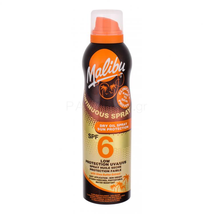 Malibu Continuous Spray Dry Oil SPF6 Αντιηλιακό προϊόν για το σώμα 175 ml