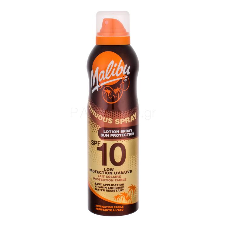 Malibu Continuous Spray SPF10 Αντιηλιακό προϊόν για το σώμα 175 ml
