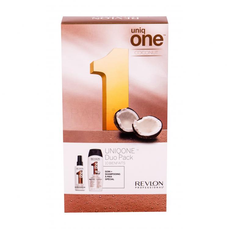 Revlon Professional Uniq One Coconut Σετ δώρου μάσκα μαλλιών χωρίς ξέπλυμα 150 ml + σαμπουάν 300 ml