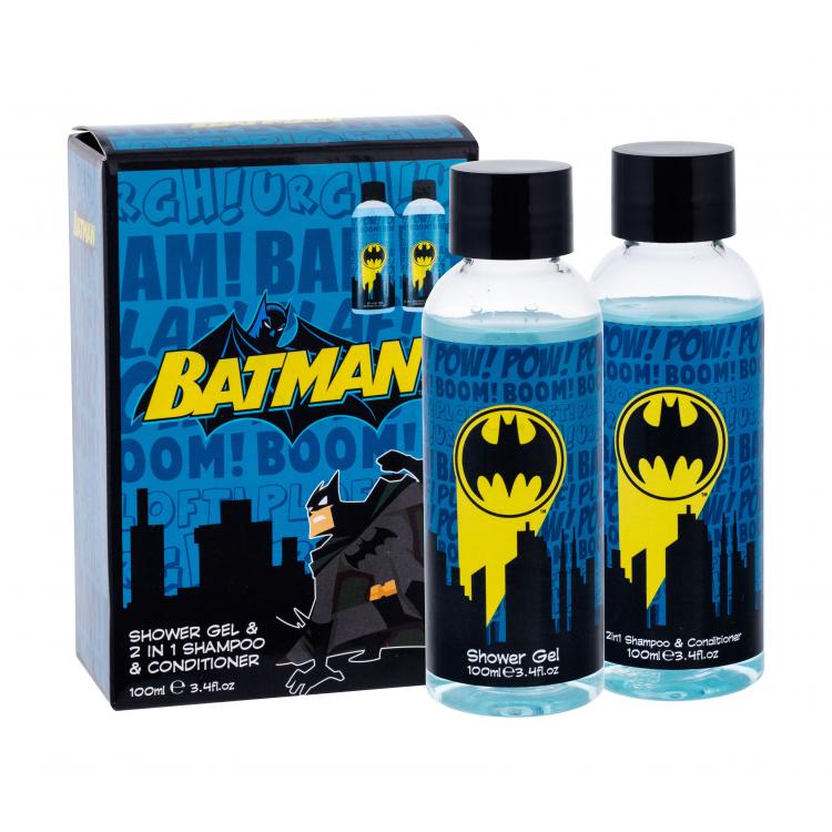 DC Comics Batman Σετ δώρου αφρόλουτρο 100 ml + σαμπουάν και βάλσαμο  2в1 100 ml