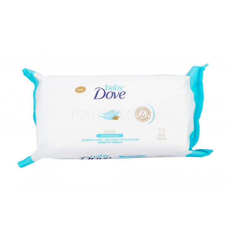 Dove Baby Rich Moisture Καθαριστικά μαντηλάκια για παιδιά 50 τεμ