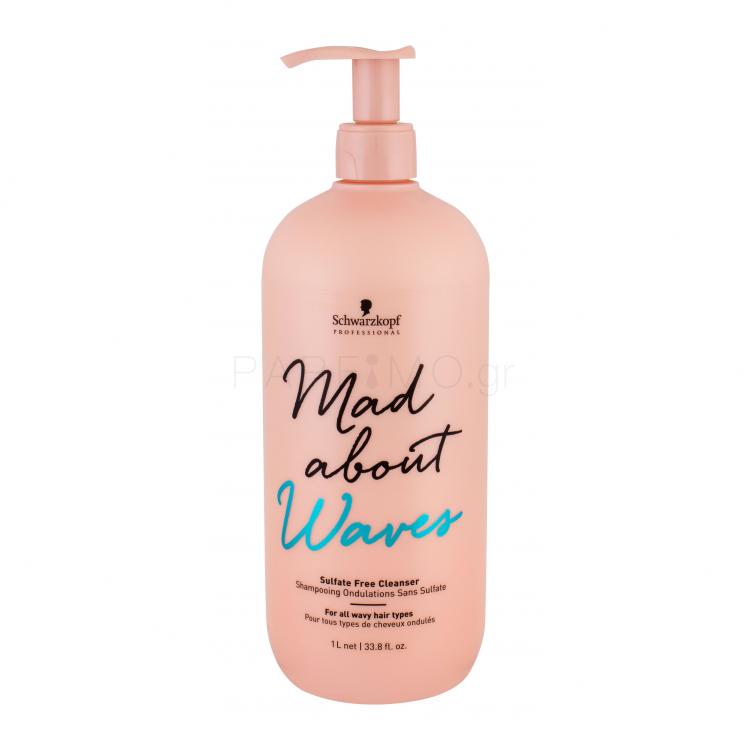 Schwarzkopf Professional Mad About Waves Sulfate Free Cleanser Σαμπουάν για γυναίκες 1000 ml