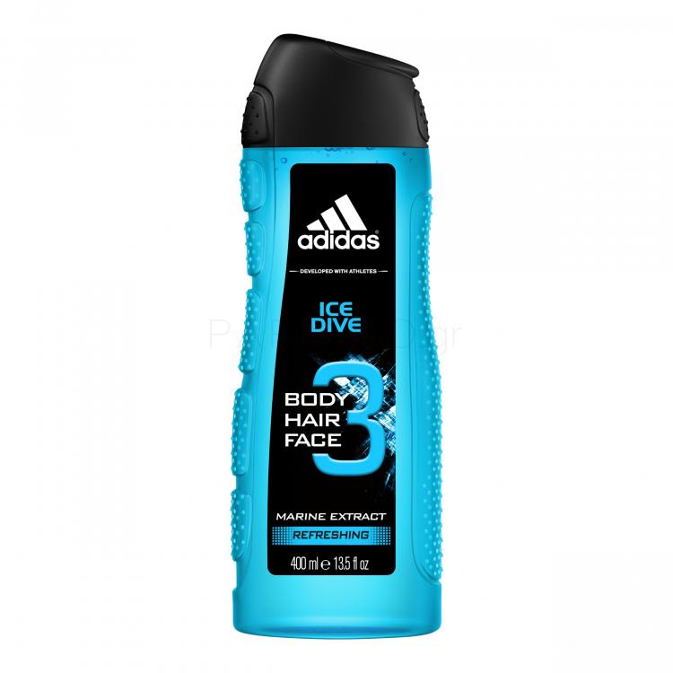 Adidas Ice Dive 3in1 Αφρόλουτρο για άνδρες 400 ml