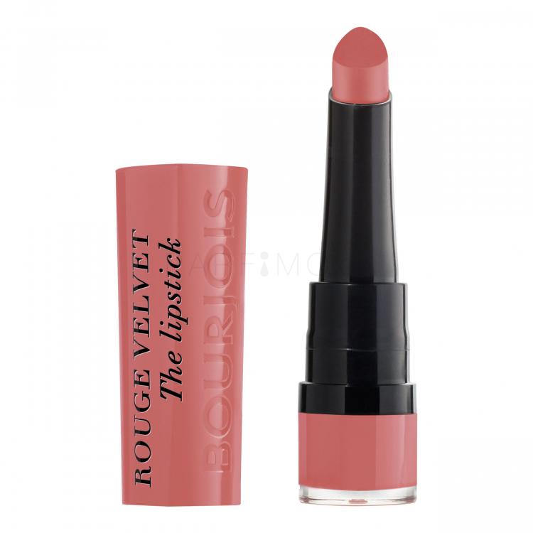 BOURJOIS Paris Rouge Velvet The Lipstick Κραγιόν για γυναίκες 2,4 gr Απόχρωση 02 Flaming´rose