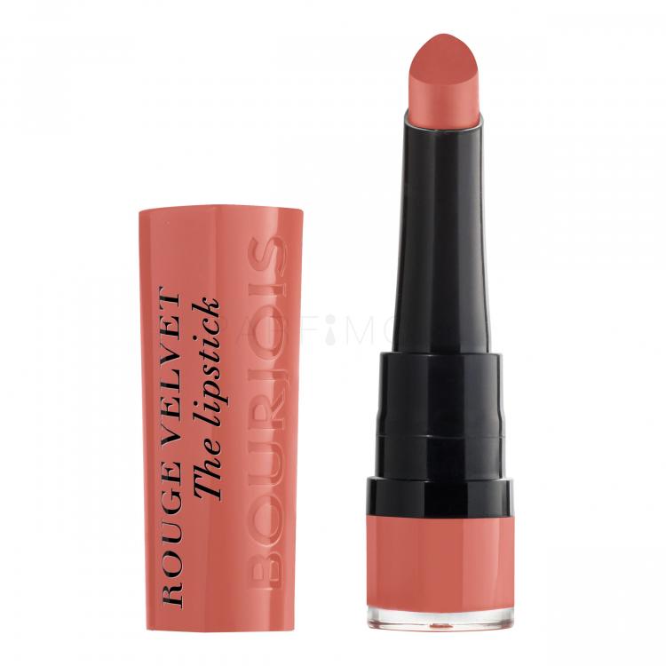BOURJOIS Paris Rouge Velvet The Lipstick Κραγιόν για γυναίκες 2,4 gr Απόχρωση 15 Peach Tatin