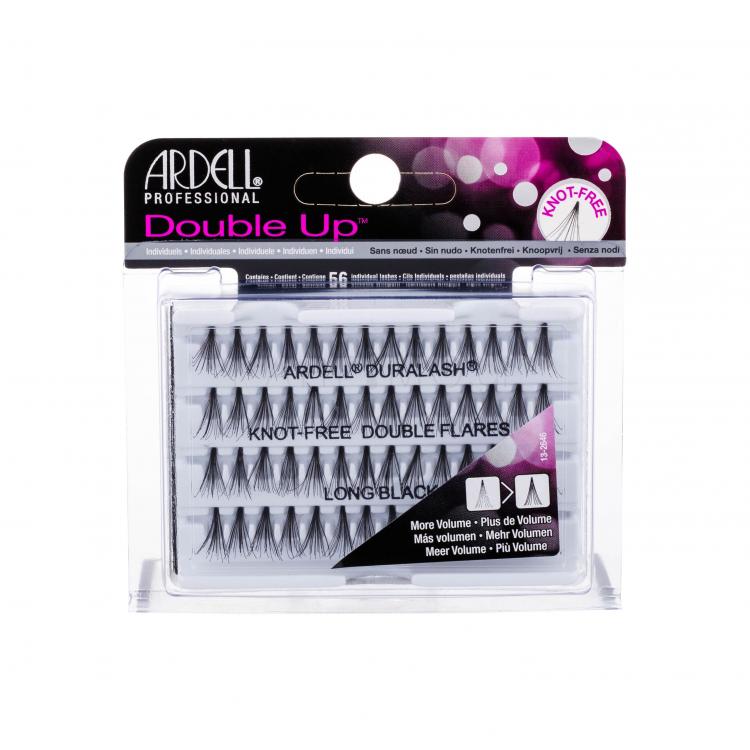 Ardell Double Up Duralash Knot-Free Double Flares Ψεύτικες βλεφαρίδες για γυναίκες 56 τεμ Απόχρωση Long Black