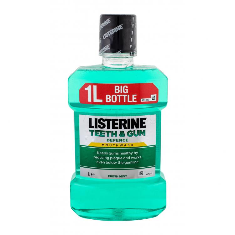 Listerine Teeth &amp; Gum Defence Defence Fresh Mint Mouthwash Στοματικό διάλυμα 1000 ml