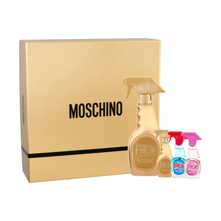 Moschino Fresh Couture Gold Σετ δώρου EDP 50 ml + EDP 5 ml + EDT Fresh Couture 5 ml + EDT + Fresh Couture Pink 5 ml