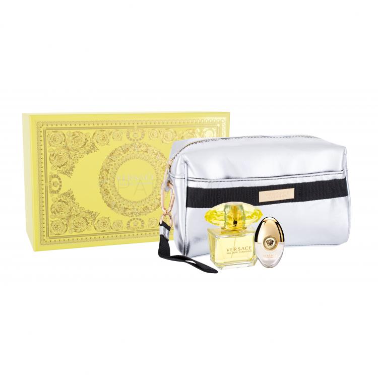 Versace Yellow Diamond Σετ δώρου EDT 90 ml + EDT 10 ml +καλλυντική τσάντα
