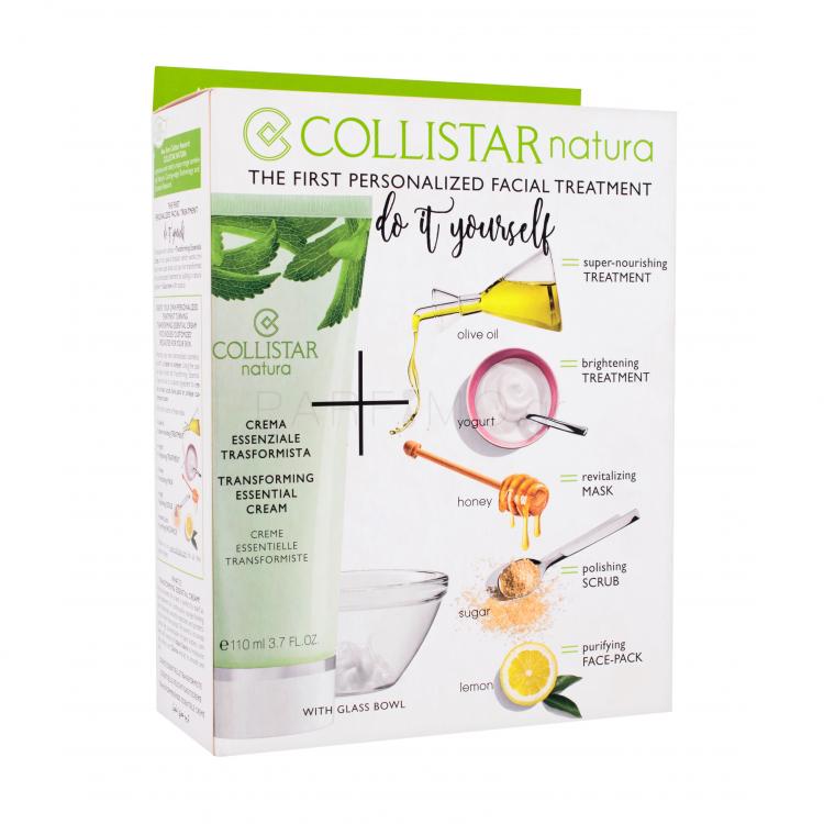Collistar Natura Transforming Essential Cream Σετ δώρου για γυναίκες ενυδατική φροντίδα προσώπου 110 ml + κούπα 1 τεμ + σπάτουλα 1 τεμ