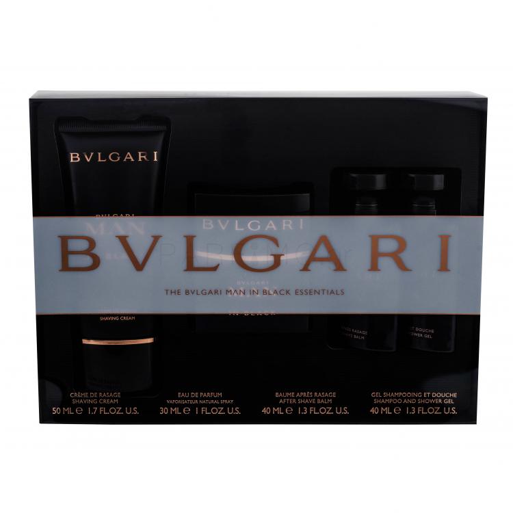 Bvlgari Man In Black Σετ δώρου EDP 30 ml +βάλσαμο για μετά το ξύρισμα 40 ml + αφρόλουτρο 40 ml + τζελ ξυρίσματος 50 ml