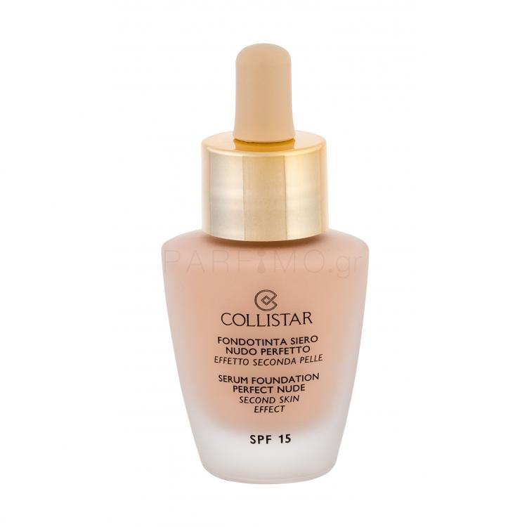 Collistar Serum Foundation Perfect Nude SPF15 Make up για γυναίκες 30 ml Απόχρωση 0 Cameo
