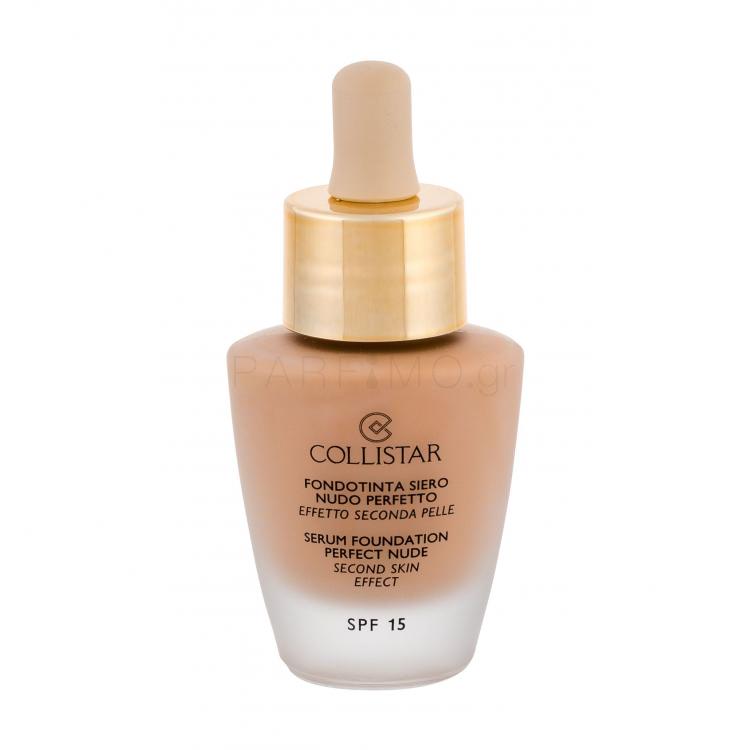 Collistar Serum Foundation Perfect Nude SPF15 Make up για γυναίκες 30 ml Απόχρωση 4 Sand
