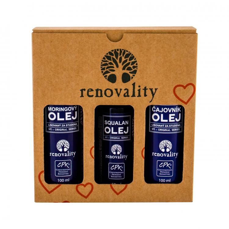 Renovality Original Series Moringa Oil Σετ δώρου λάδι σώματος 100 ml +λάδι σώματος Camellia Oil 100 ml +λάδι σώματος Squalan Oil 50 ml