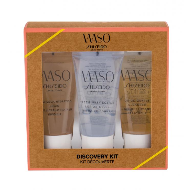 Shiseido Waso Quick Gentle Cleanser Σετ δώρου καθαριστικό τζελ προσώπου 30 ml + καθαριστικό τζελ-γαλάκτωμα 30 ml + ημερήσια φροντίδα προσώπου 30 ml