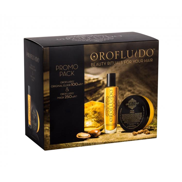 Orofluido Original Elixir Σετ δώρου για γυναίκες υγρό χρυσό  Elixir 100 ml +μάσκα μαλλιών 250 ml