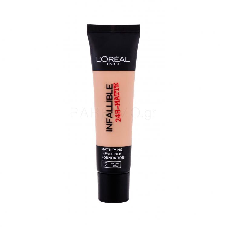 L&#039;Oréal Paris Infaillible 24h-Matte Make up για γυναίκες 35 ml Απόχρωση 12 Natural Rose