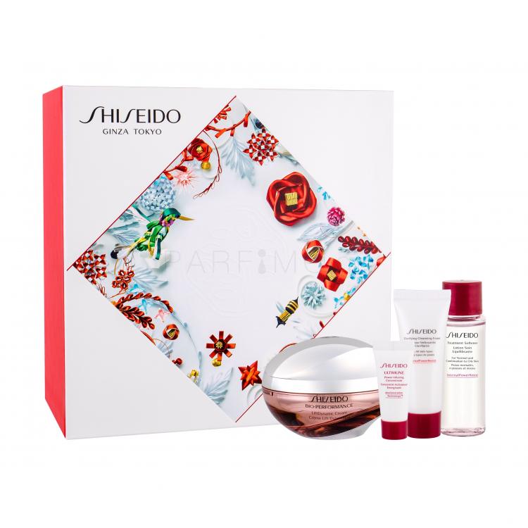 Shiseido Bio-Performance LiftDynamic Cream Σετ δώρου ημερήσια φροντίδα προσώπου 50 ml +ορός προσώπου  ULTIMUNE 5 ml +αφρό καθαρισμού  Clarifying Cleansing Foam 15 ml + νερό καθαρισμού προσώπου  Treatment Softener 30 ml