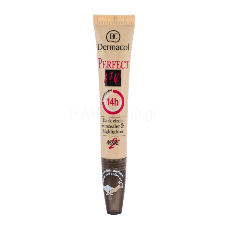 Dermacol Perfect Me Dark Circle Concealer &amp; Highlighter Concealer για γυναίκες 7 ml Απόχρωση 2 Nude