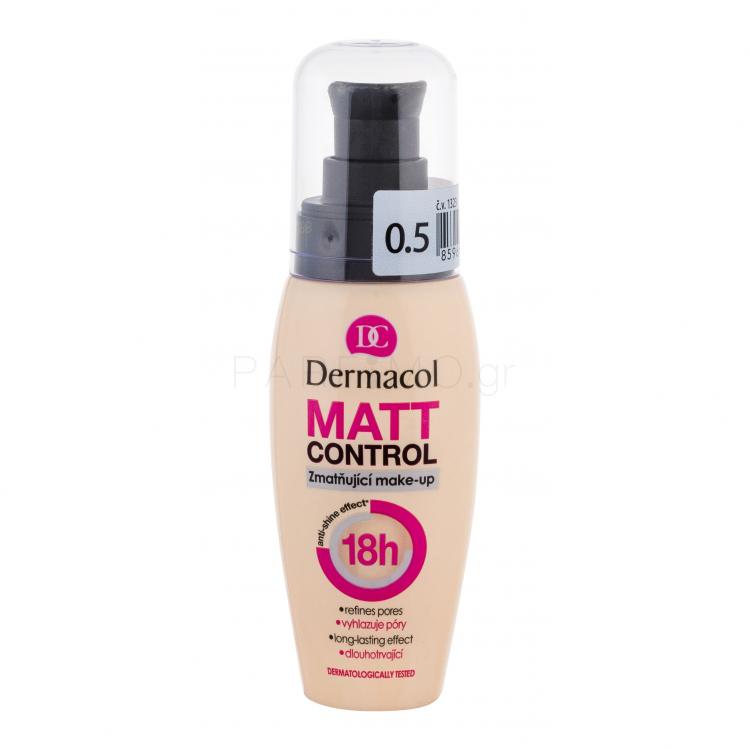 Dermacol Matt Control Make up για γυναίκες 30 ml Απόχρωση 0.5