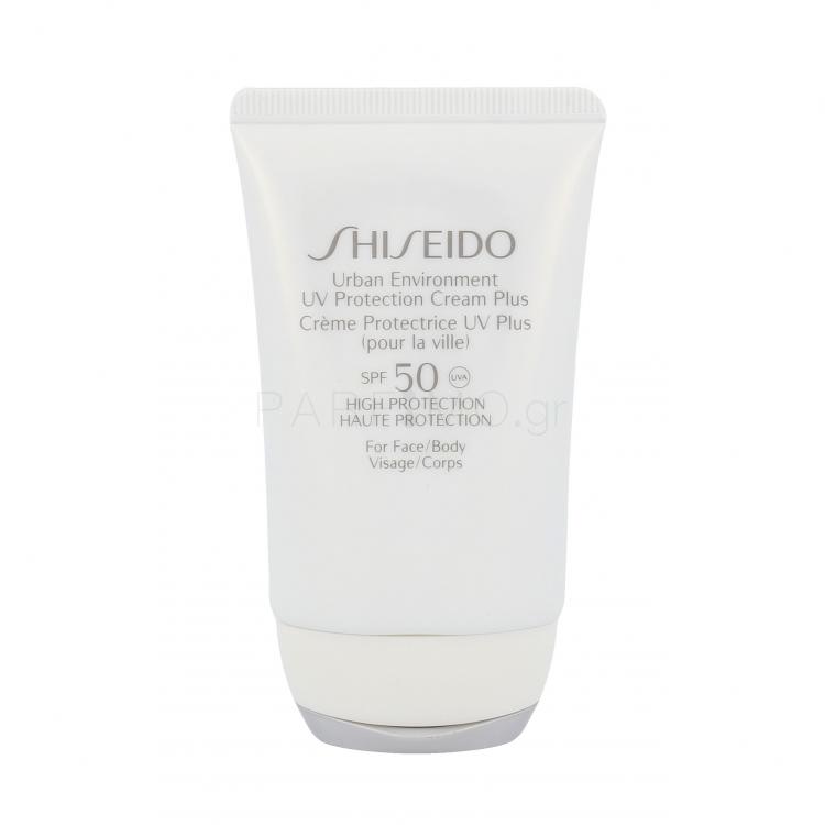Shiseido Urban Environment UV Protection Cream Plus SPF50 Αντιηλιακό προϊόν προσώπου για γυναίκες 50 ml