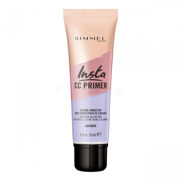 Rimmel London Insta CC Primer Βάση μακιγιαζ για γυναίκες 30 ml Απόχρωση Peach