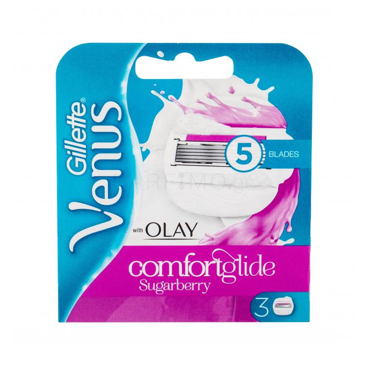 Gillette Venus &amp; Olay Sugarberry Comfortglide Ανταλλακτικές λεπίδες για γυναίκες 3 τεμ