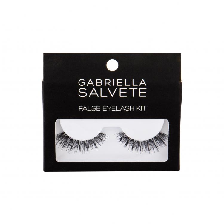 Gabriella Salvete False Eyelashes Σετ δώρου για γυναίκες ψεύτικες βλεφαρίδες 1 ζευγάρι + κόλλα βλεφαρίδων  1 g