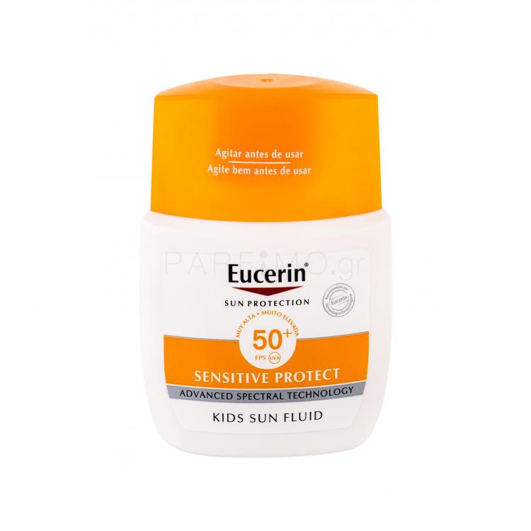Eucerin Sun Kids Sensitive Protect Sun Fluid SPF50+ Αντιηλιακό προϊόν για το σώμα για παιδιά 50 ml