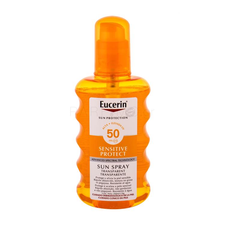 Eucerin Sun Sensitive Protect Sun Spray Transparent SPF50 Αντιηλιακό προϊόν για το σώμα 200 ml