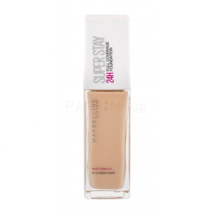 Maybelline Superstay 24h Full Coverage Make up για γυναίκες 30 ml Απόχρωση 07 Classic Nude