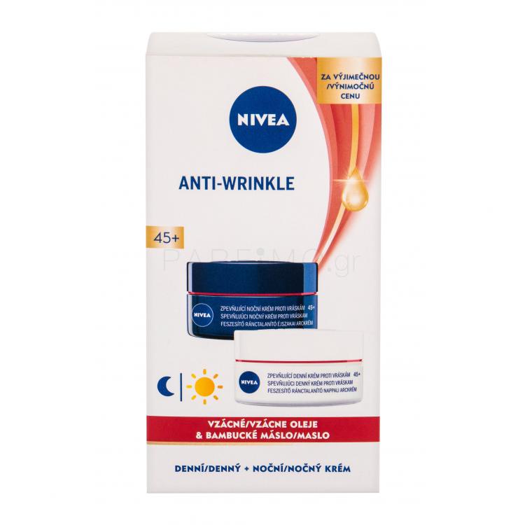 Nivea Anti-Wrinkle Firming Σετ δώρου ημερήσια κρέμα προσώπου 50 ml + νυκτερινή κρέμα προσώπου  50 ml