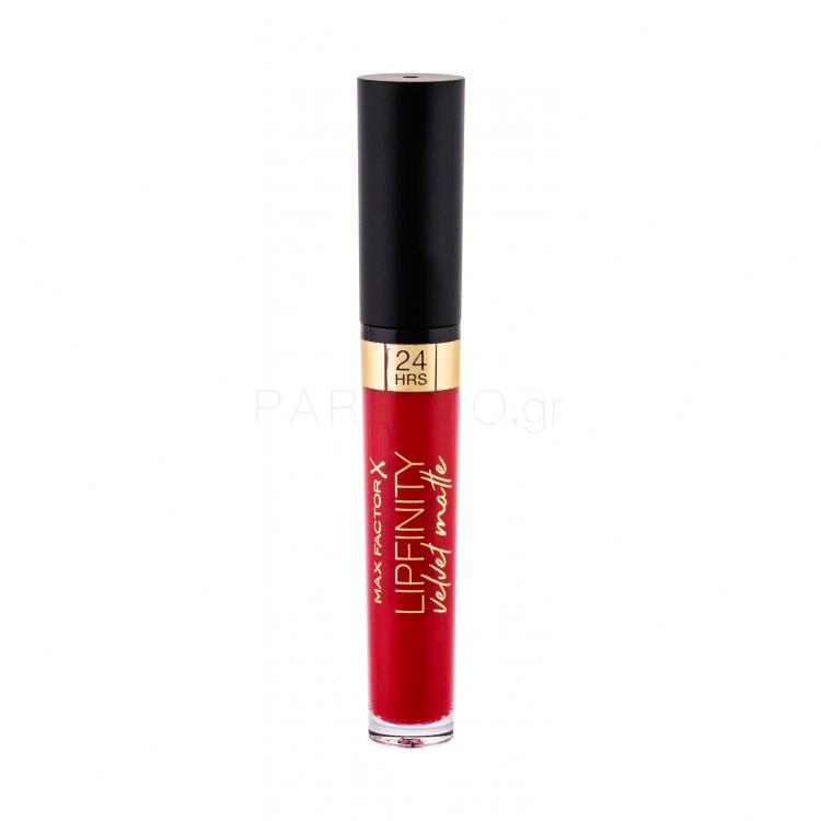 Max Factor Lipfinity Velvet Matte 24HRS Κραγιόν για γυναίκες 3,5 ml Απόχρωση 025 Red Luxury
