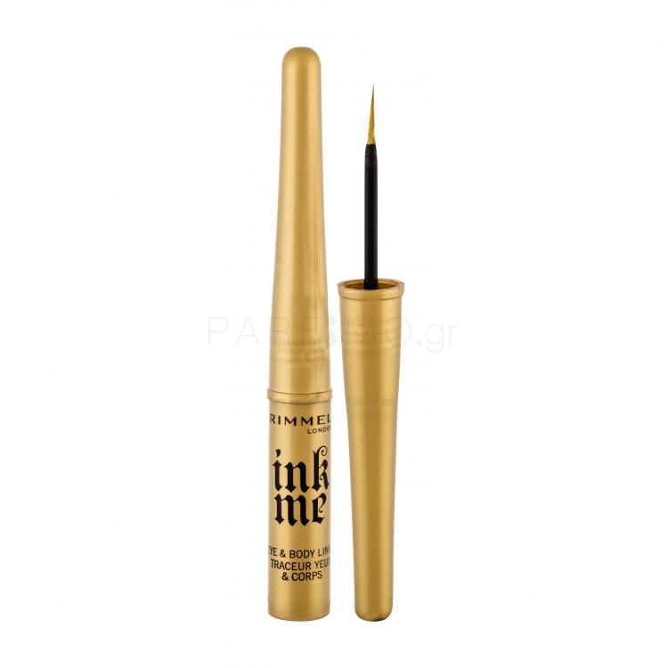 Rimmel London Ink Me Eyeliner για γυναίκες 3,5 ml Απόχρωση 002 Gold