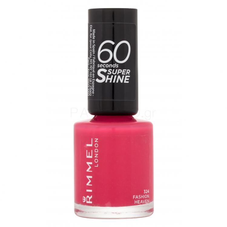 Rimmel London 60 Seconds Super Shine Βερνίκια νυχιών για γυναίκες 8 ml Απόχρωση 324 Fashion Heaven