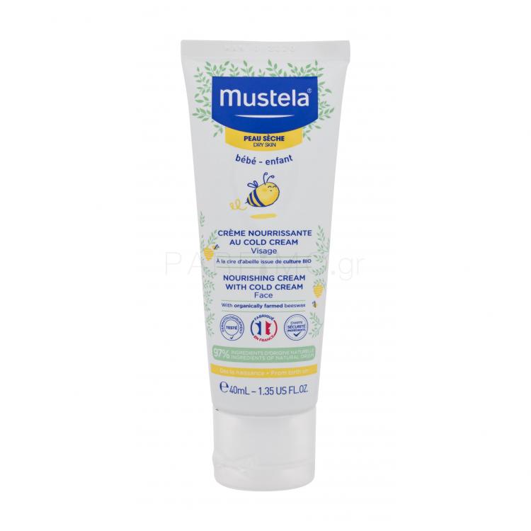 Mustela Bébé Nourishing Cream With Cold Cream Κρέμα προσώπου ημέρας για παιδιά 40 ml