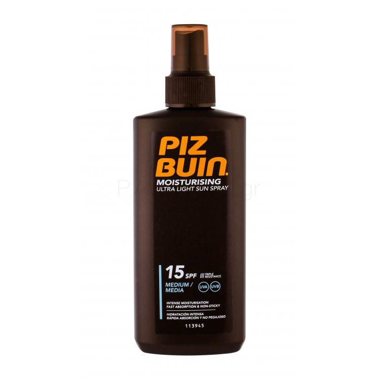 PIZ BUIN Moisturising Ultra Light Sun Spray SPF15 Αντιηλιακό προϊόν για το σώμα 200 ml