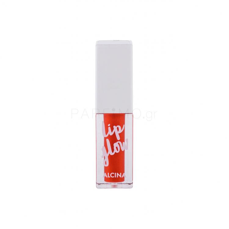 ALCINA Lip Glow Lip Gloss για γυναίκες 5 ml Απόχρωση 030 Bright Coral