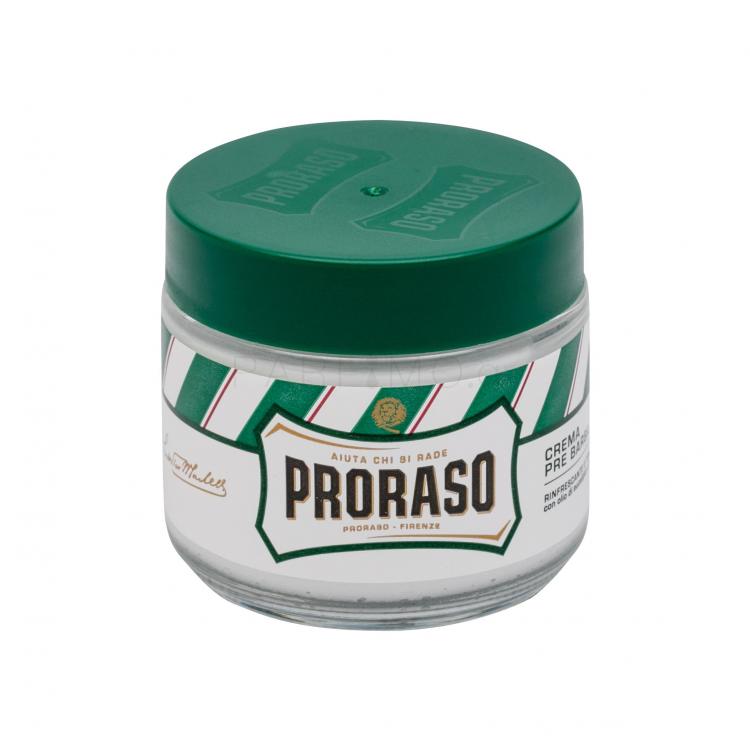 PRORASO Green Pre-Shave Cream Προϊόν για πριν το ξύρισμα για άνδρες 100 ml