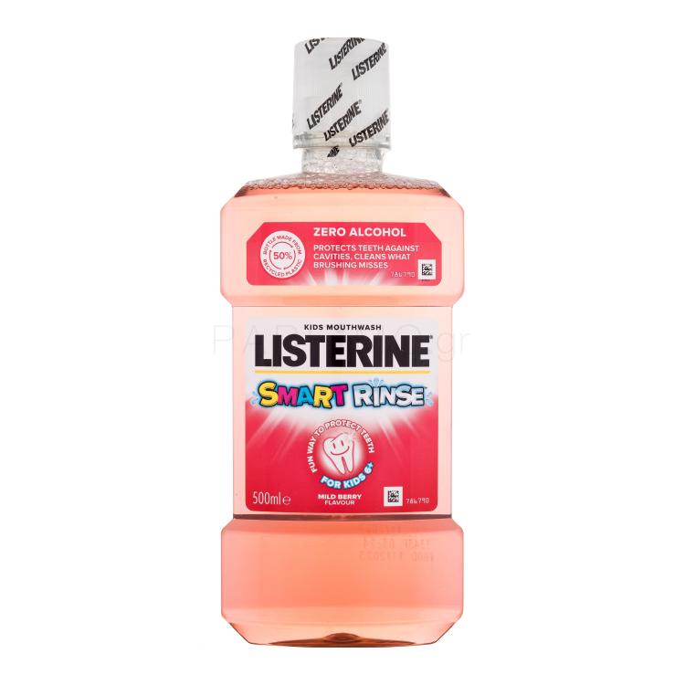 Listerine Smart Rinse Mild Berry Στοματικό διάλυμα για παιδιά 500 ml