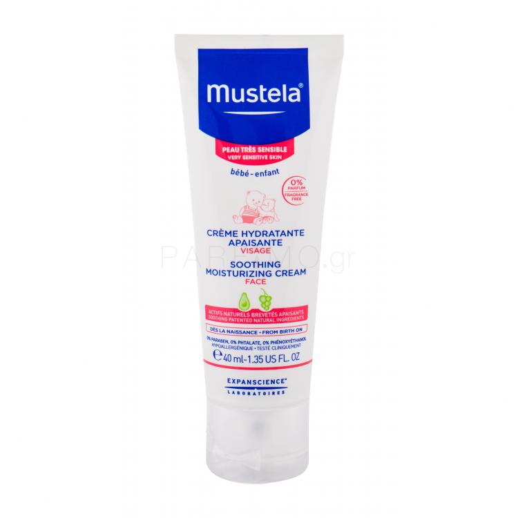 Mustela Bébé Soothing Moisturizing Face Cream Κρέμα προσώπου ημέρας για παιδιά 40 ml