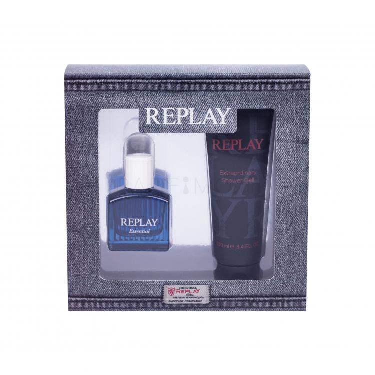 Replay Essential For Him Σετ δώρου EDT 30 ml + αφρόλουτρο 100 ml
