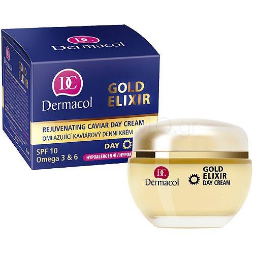 Dermacol Gold Elixir Κρέμα προσώπου ημέρας για γυναίκες 50 ml ελλατωματική συσκευασία