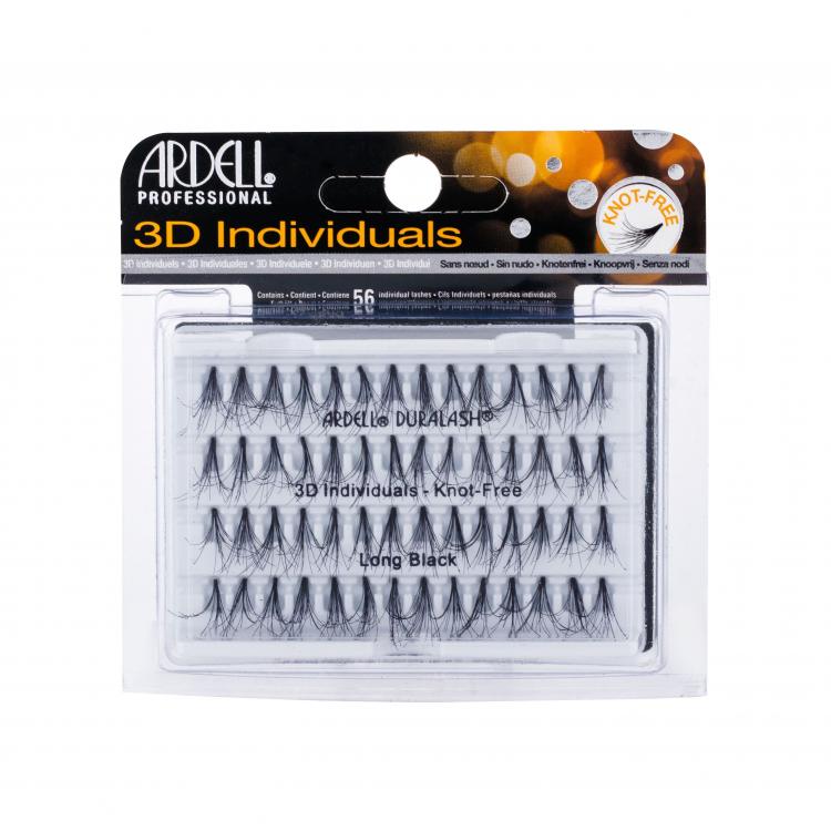 Ardell 3D Individuals Duralash Knot-Free Ψεύτικες βλεφαρίδες για γυναίκες 56 τεμ Απόχρωση Long Black