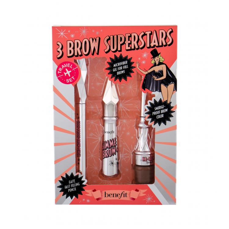 Benefit Gimme Brow+ 3 Brow Superstars Σετ δώρου τζελ όγκου φρυδιών 3 g + μολύβι φρυδιών 0,17 g + κρεμώδη τζελ φρυδιών Ka-Brow! 1,5 g