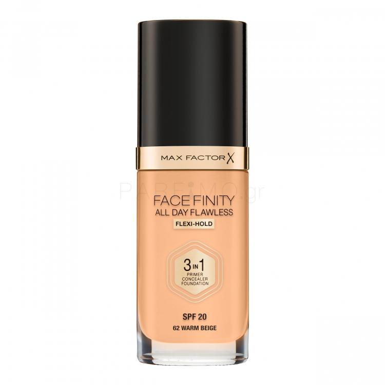 Max Factor Facefinity All Day Flawless SPF20 Make up για γυναίκες 30 ml Απόχρωση 62 Warm Beige