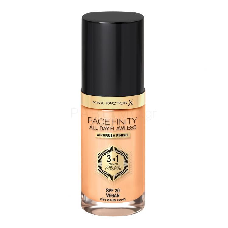 Max Factor Facefinity All Day Flawless SPF20 Make up για γυναίκες 30 ml Απόχρωση W70 Warm Sand