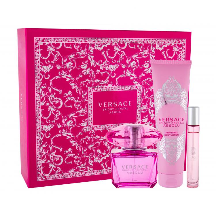 Versace Bright Crystal Absolu Σετ δώρου για γυναίκες EDP 90 ml + λοσιόν σώματος 150 ml + EDP 10 ml