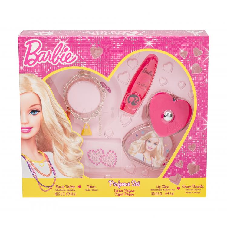 Barbie Barbie Σετ δώρου EDT 50 ml + татуировка + блясък за устни 9 ml + гривна за ръка 1 бр