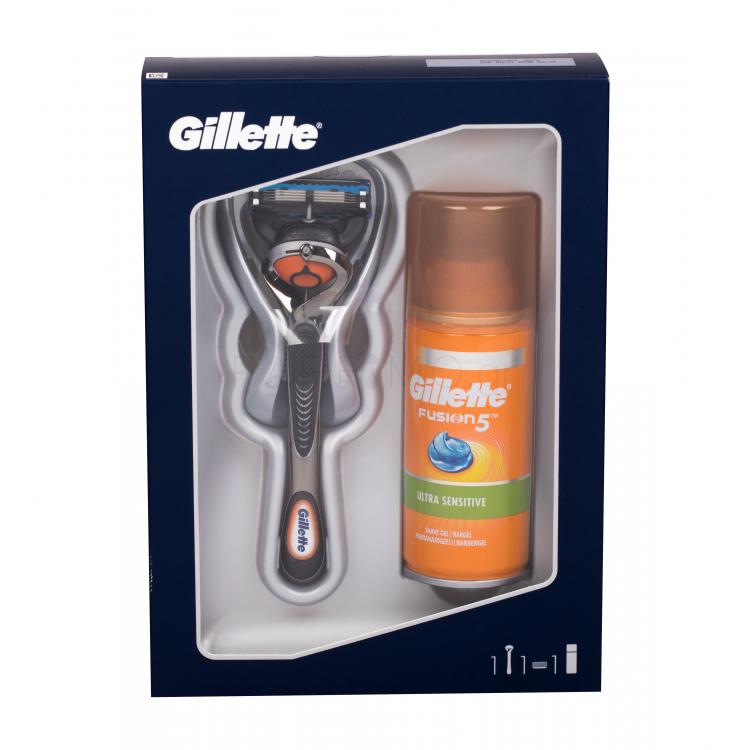 Gillette Fusion Proglide Flexball Σετ δώρου ξυριστική με μία κεφαλή 1 τεμ + τζελ ξυρίσματος Fusion5 Ultra Sensitive 75 ml